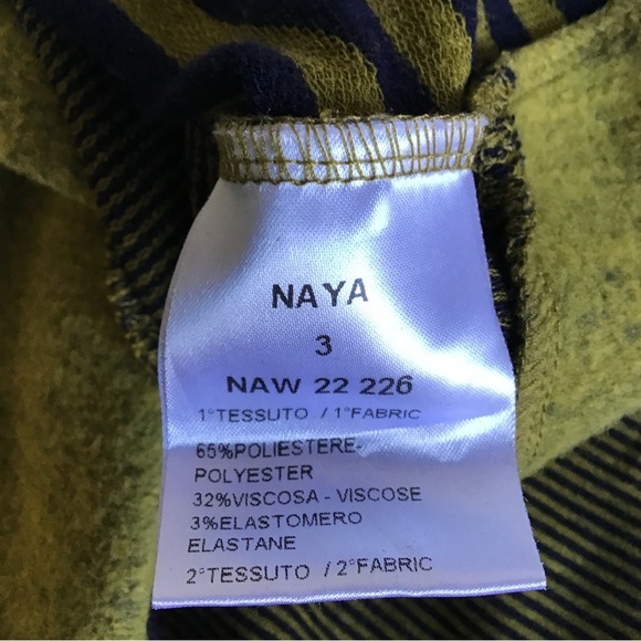 Naya Green and Navy Crew Neck Sweater Relaxed Fit - Picture 6 of 6